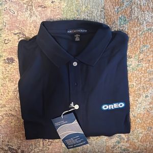 Mens 2XL Port Authority Polo Shirt.  Oreo logo embroidered across left chest.